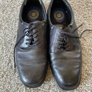 Hunter's Bay Leather Collection Black Men's Lace-up Formal Shoes Size 9 Classic